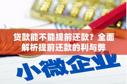 斗六贷款能不能提前还款？全面解析提前还款的利与弊