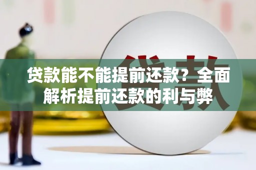 斗六贷款能不能提前还款？全面解析提前还款的利与弊