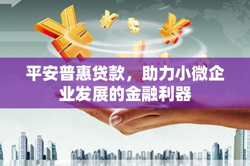 斗六平安普惠贷款，助力小微企业发展的金融利器