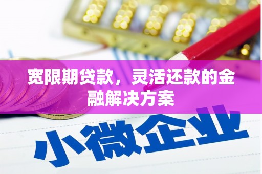 斗六宽限期贷款，灵活还款的金融解决方案