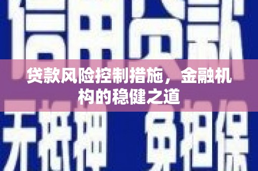 斗六贷款风险控制措施，金融机构的稳健之道