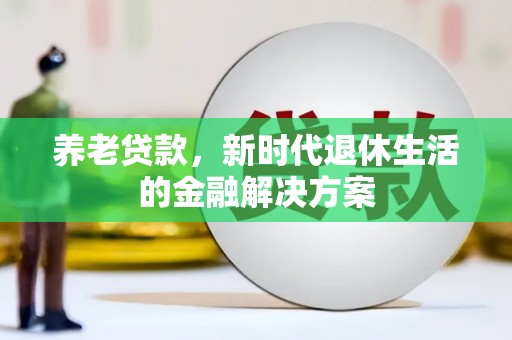 斗六养老贷款，新时代退休生活的金融解决方案